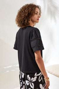 Flutter Sleeve Crew Neck