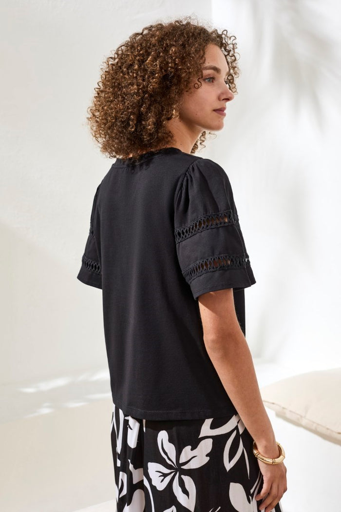 Flutter Sleeve Crew Neck