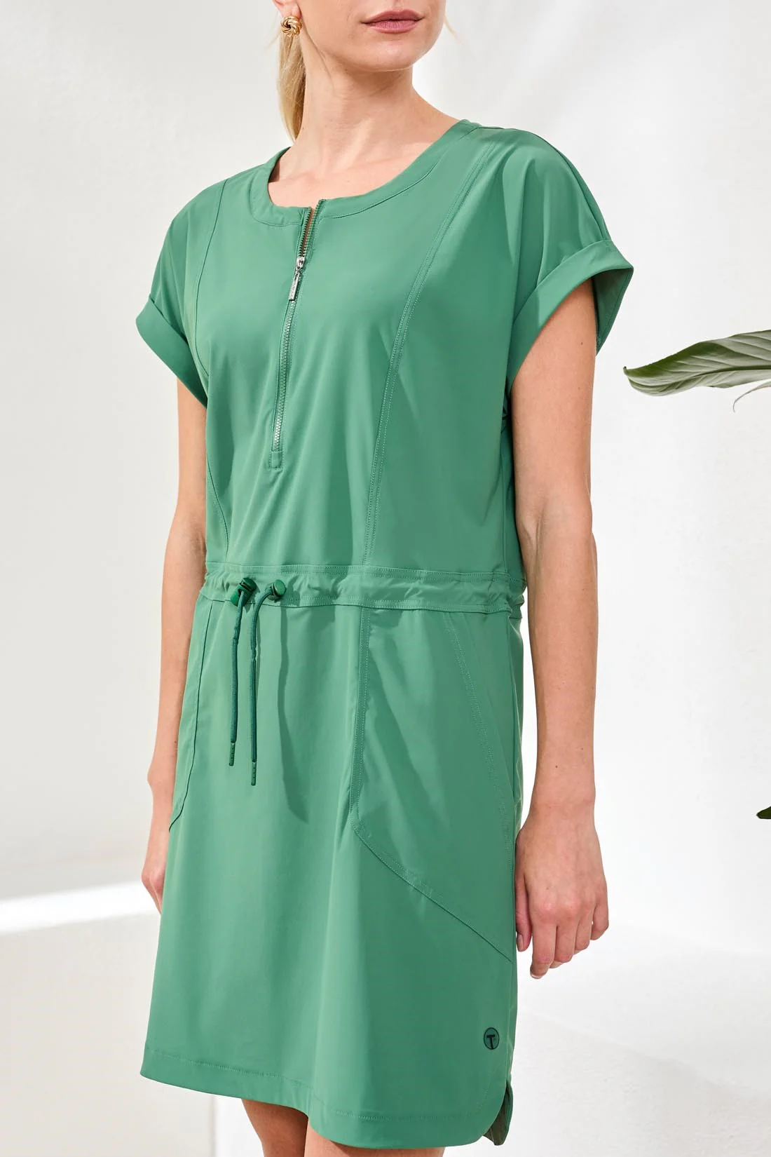 Zip Dress with Drawcord