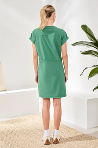 Zip Dress with Drawcord