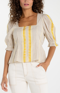 Square Neck Back Tie Top