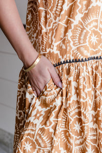 Shell Stitched Trim Dress