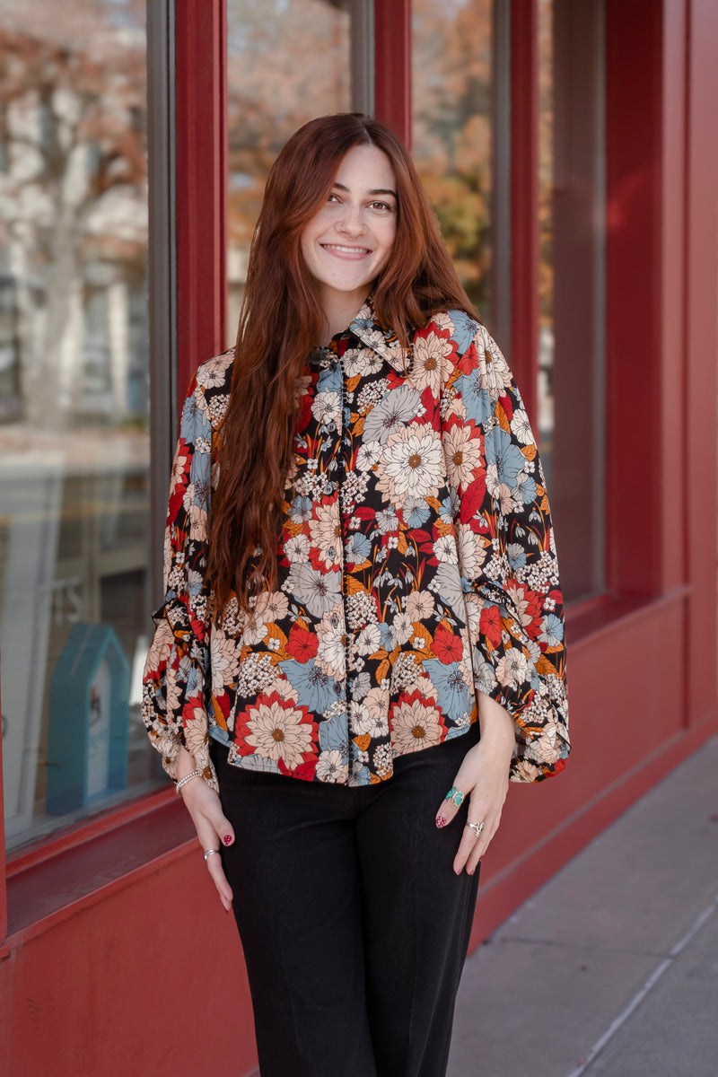 Midnight Floral Top