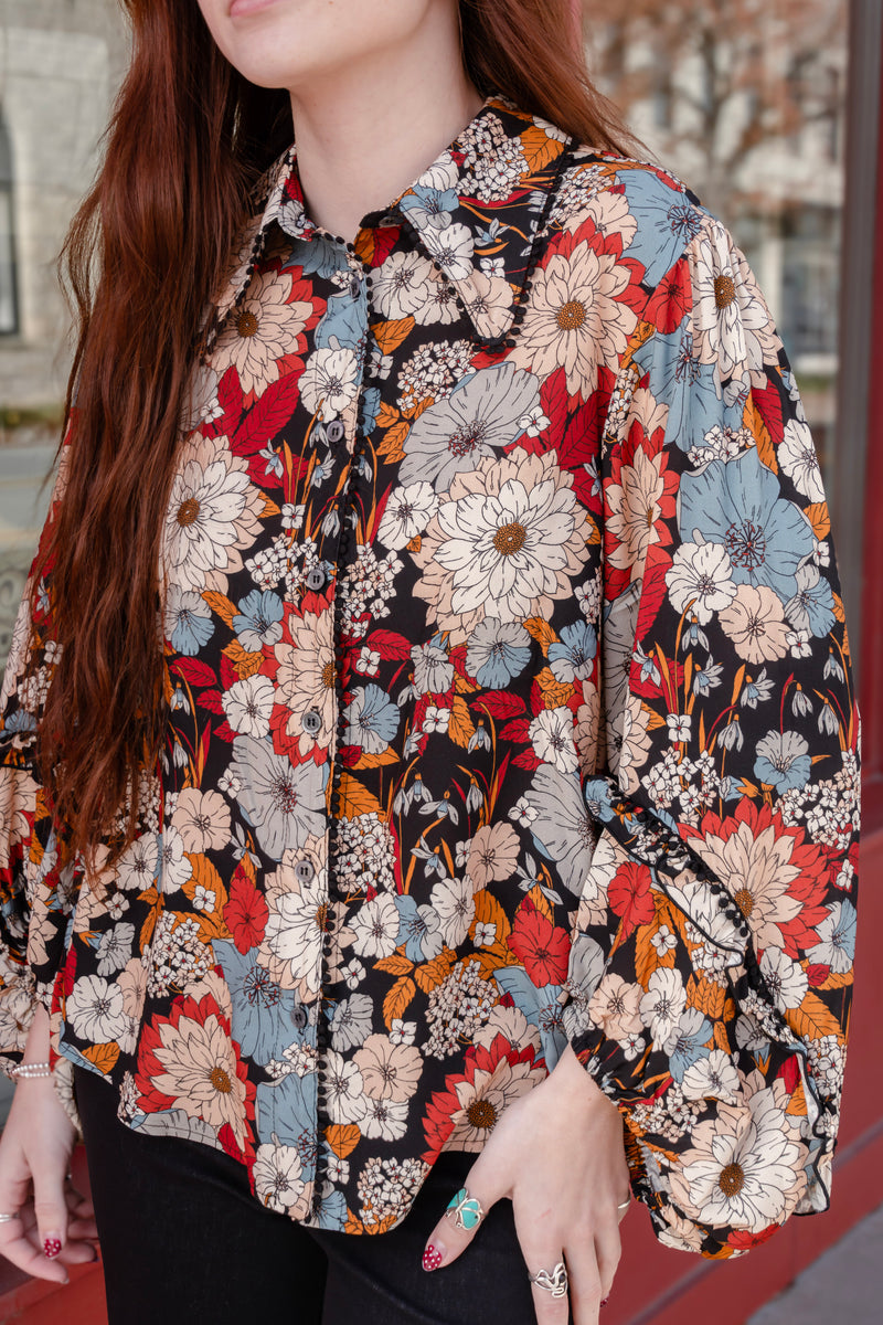 Midnight Floral Top
