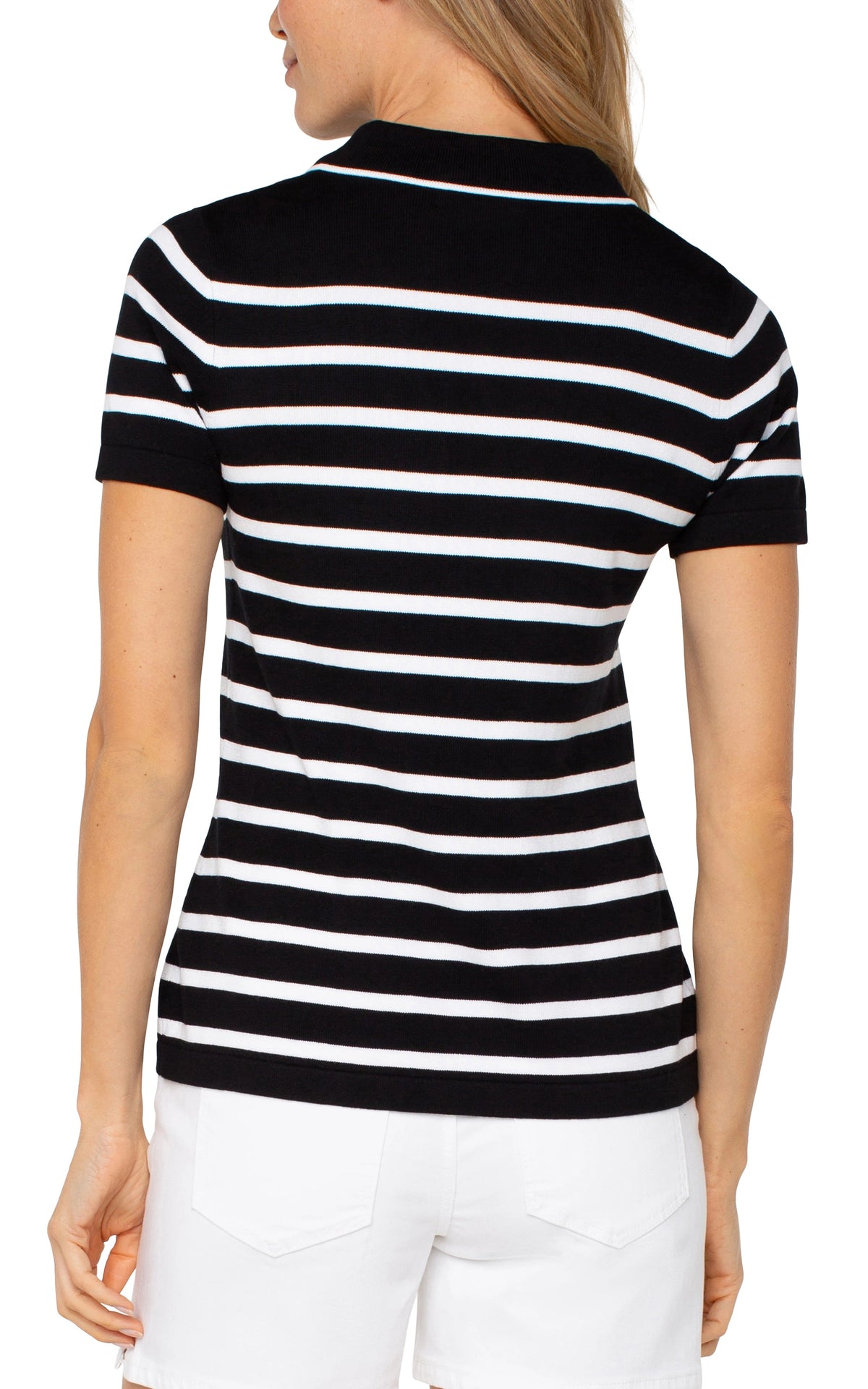 Short Sleeve Collared Sweater