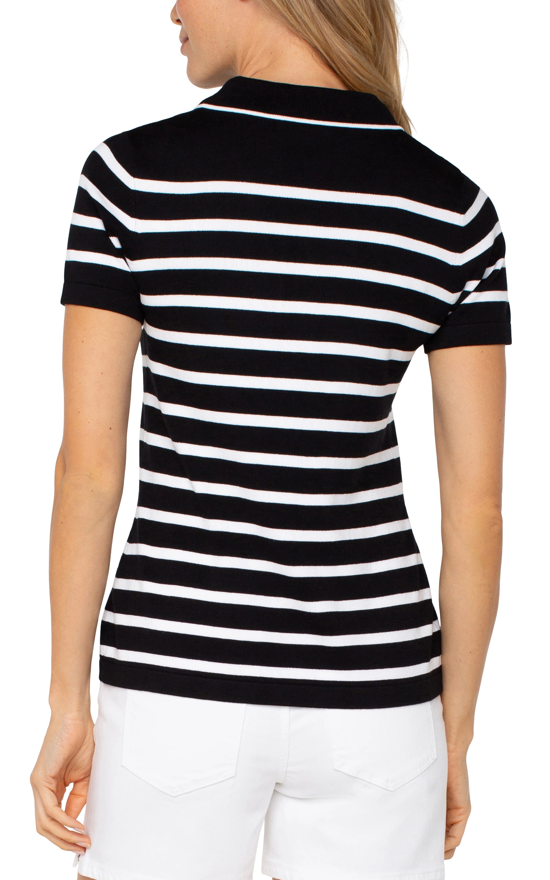 Short Sleeve Collared Sweater