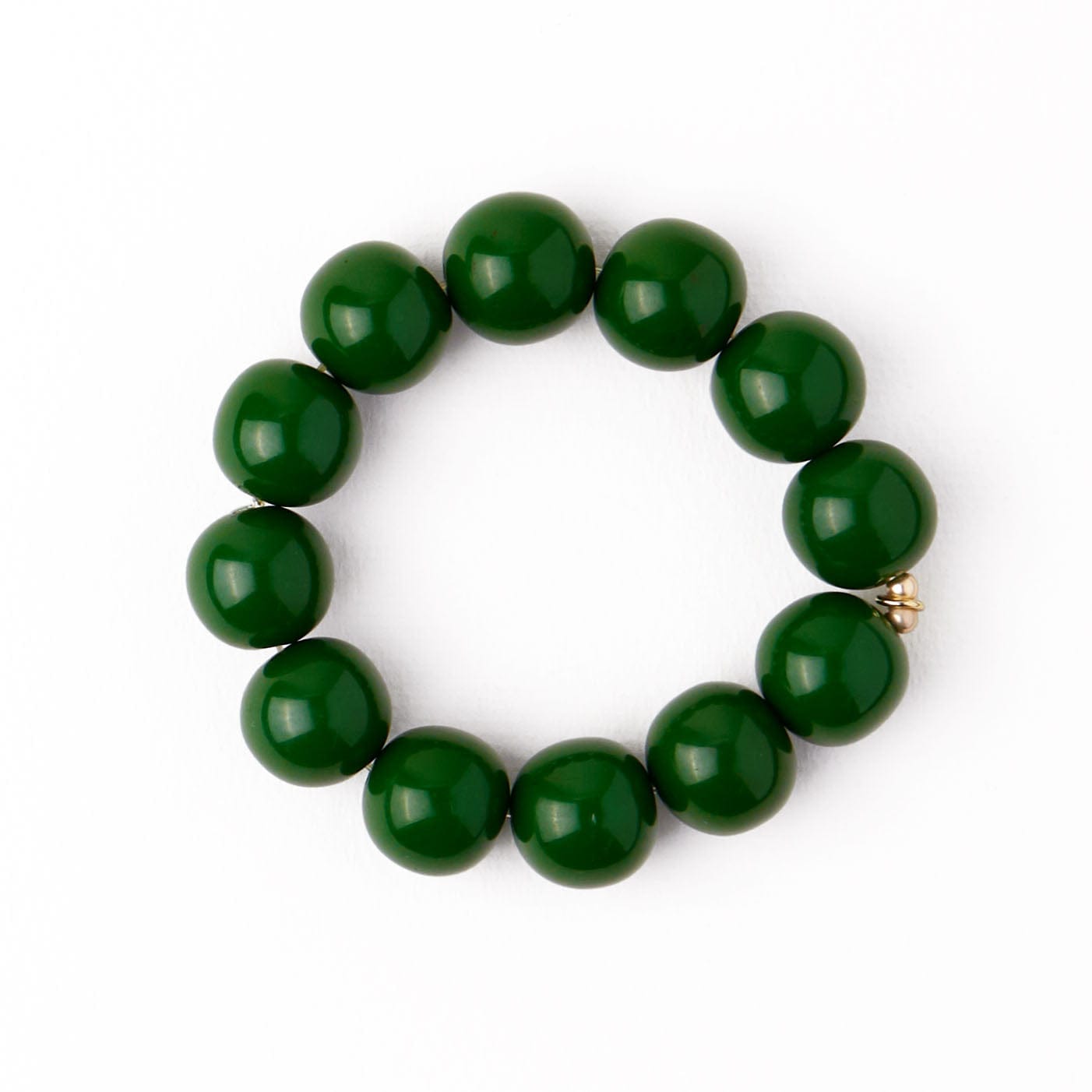 Cece Large Resin Bead Bracelet Green