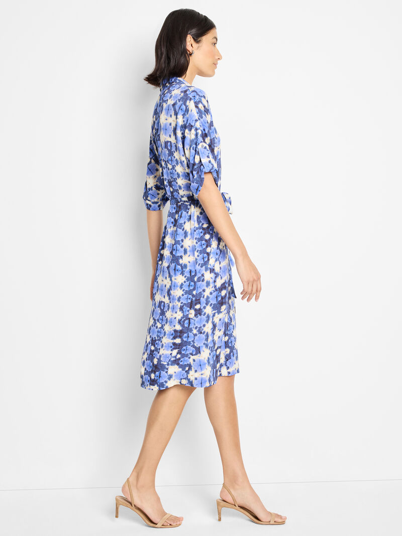 Shibori Stone Belted Dress