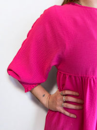 Shirred Sleeve Dress