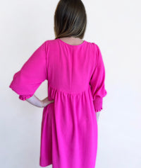 Shirred Sleeve Dress