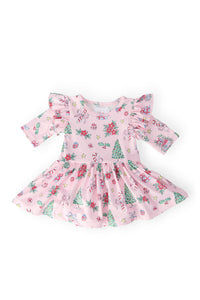 3/4 Sleeve Twirl Flutter Bodysuit