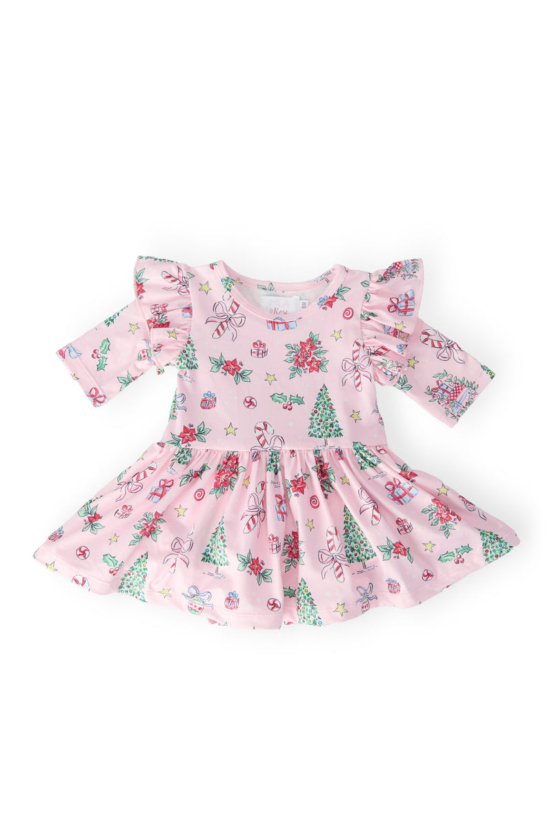 3/4 Sleeve Twirl Flutter Bodysuit