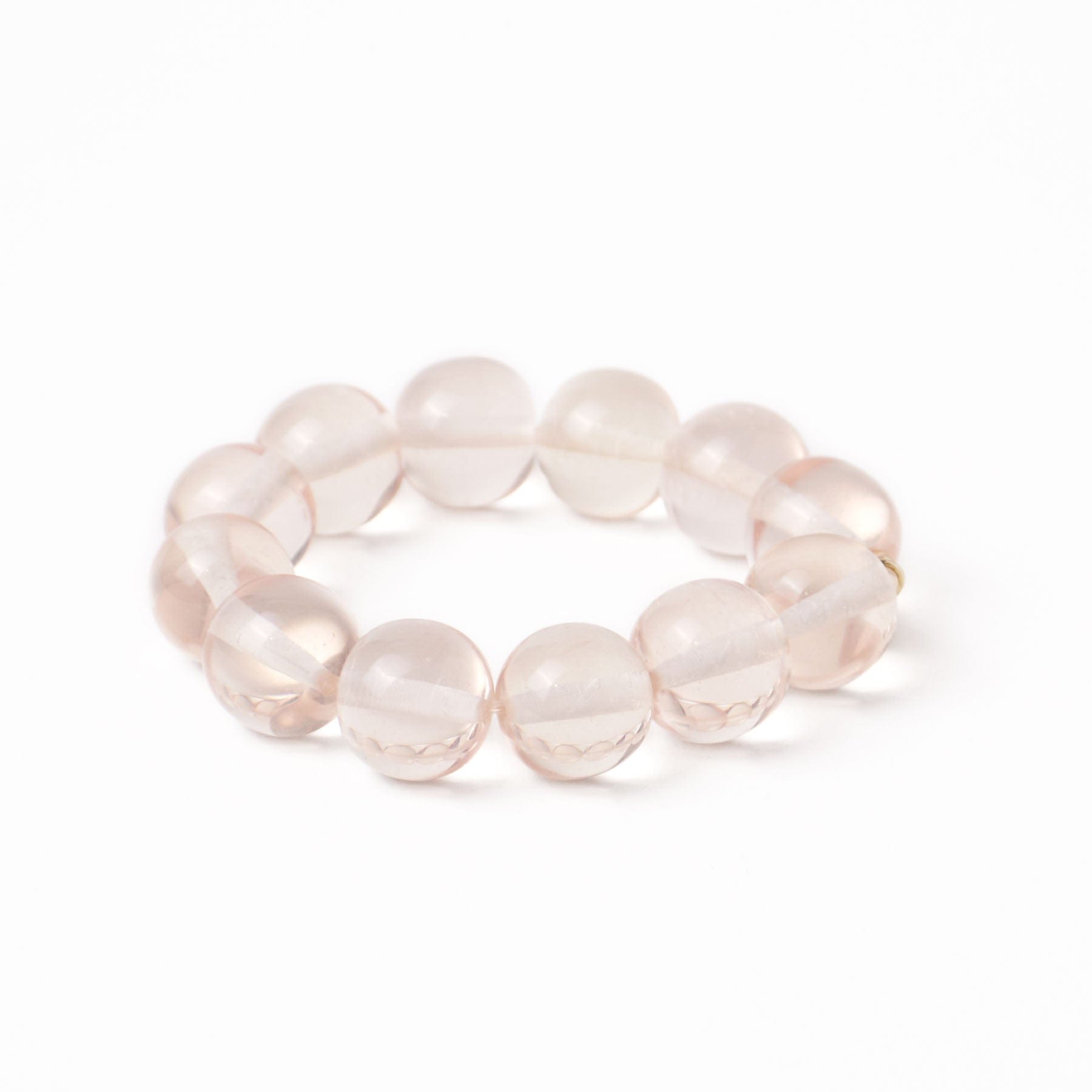 Cece Large Resin Bead Bracelet Clear