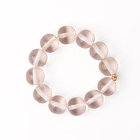 Cece Large Resin Bead Bracelet Clear