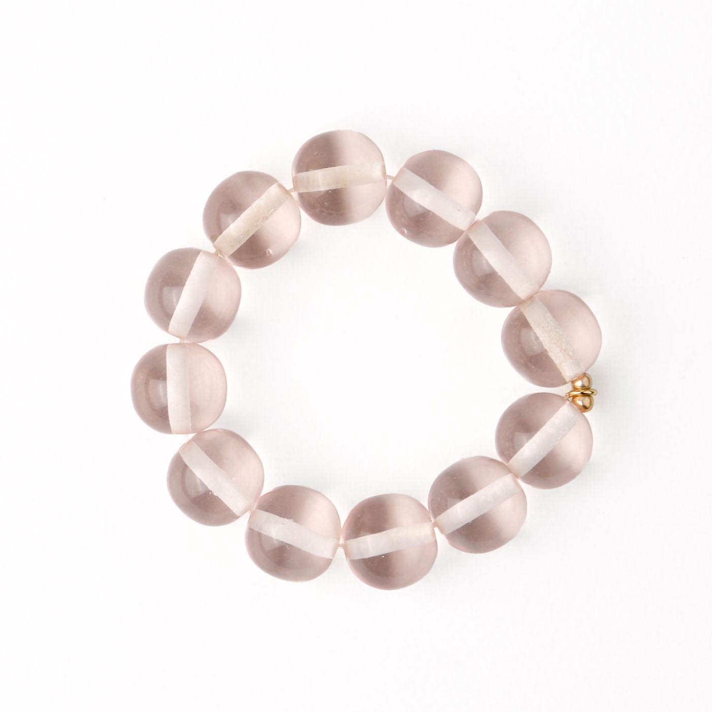 Cece Large Resin Bead Bracelet Clear