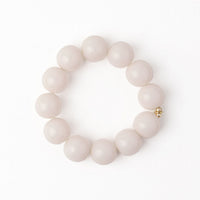 Cece Large Resin Bead Bracelet Milky White