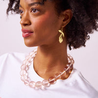 Iris Large Resin Bead Necklace Clear