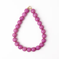 Iris Large Resin Bead Necklace Purple