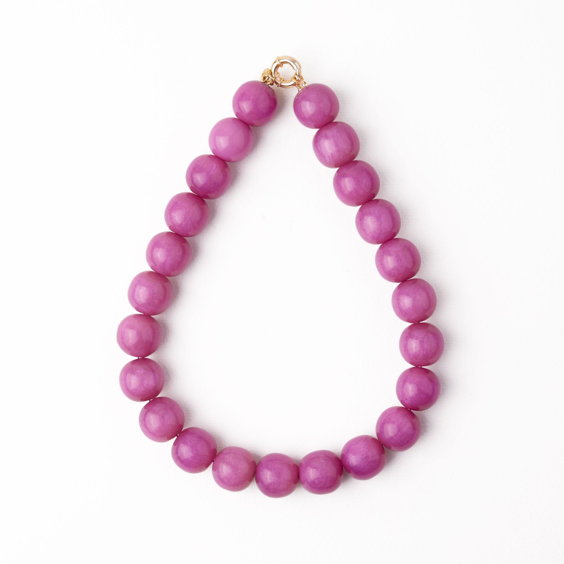 Iris Large Resin Bead Necklace Purple