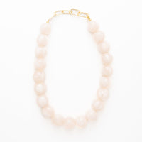 Iris Large Resin Bead Necklace Milky White
