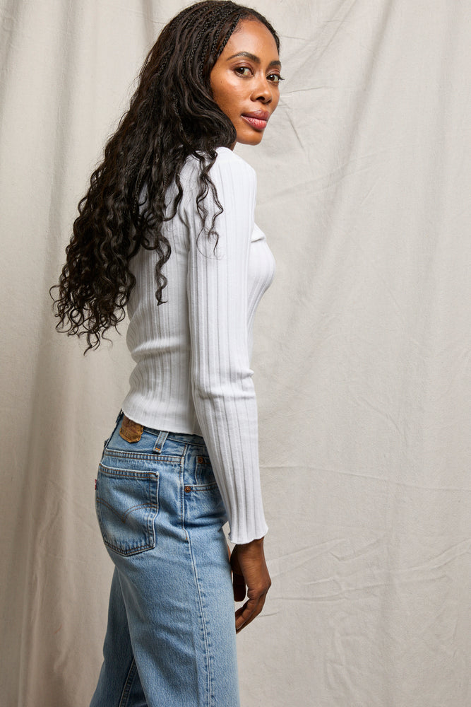 Rowe Poorboy Rib Long Sleeve Crew Tee