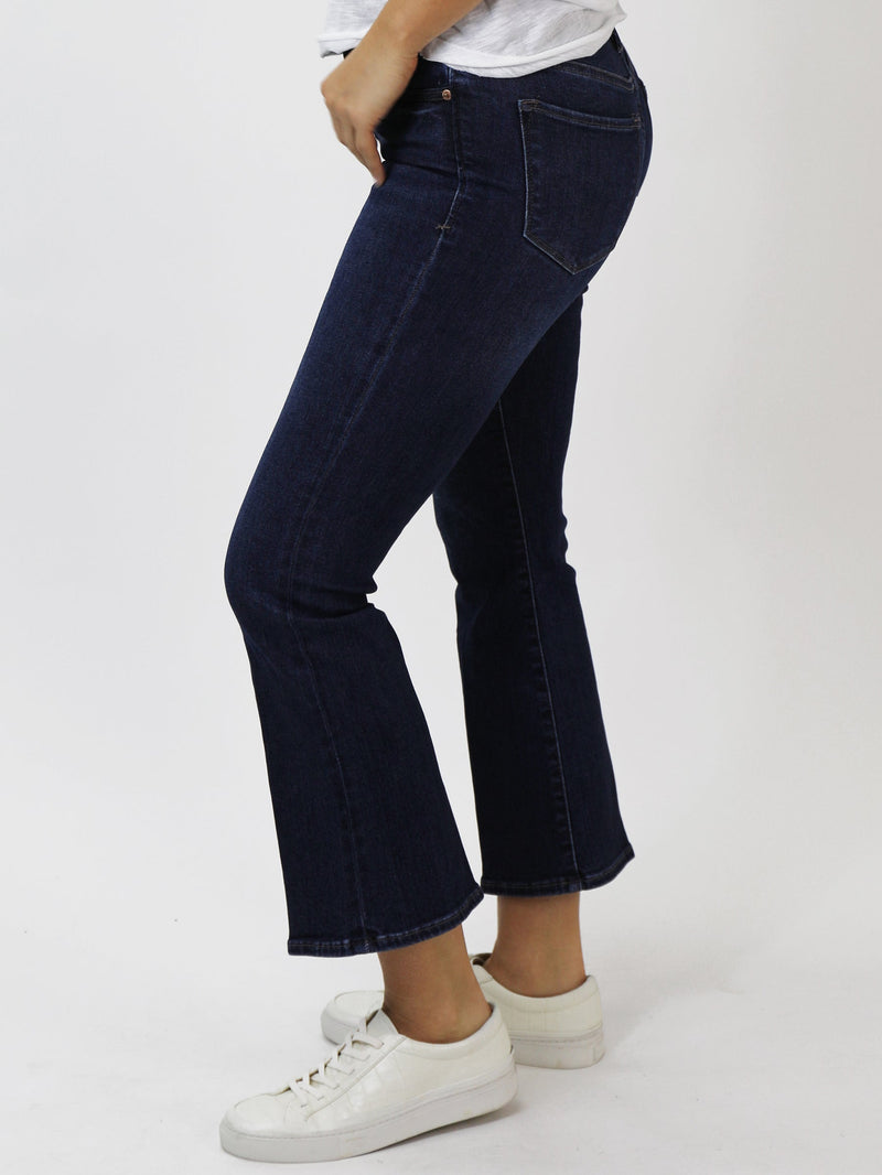 Jeanne Super High Rise Cropped Flare Jeans