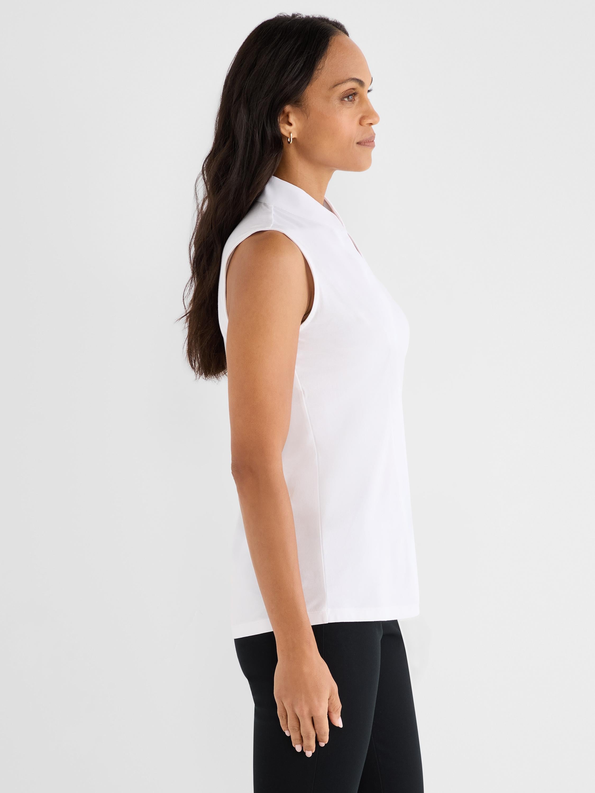 Mixed Media Collar Tank