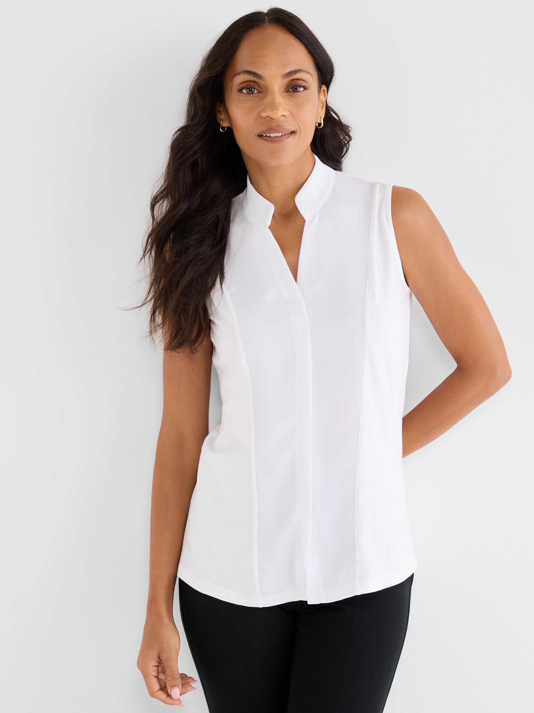 Mixed Media Collar Tank