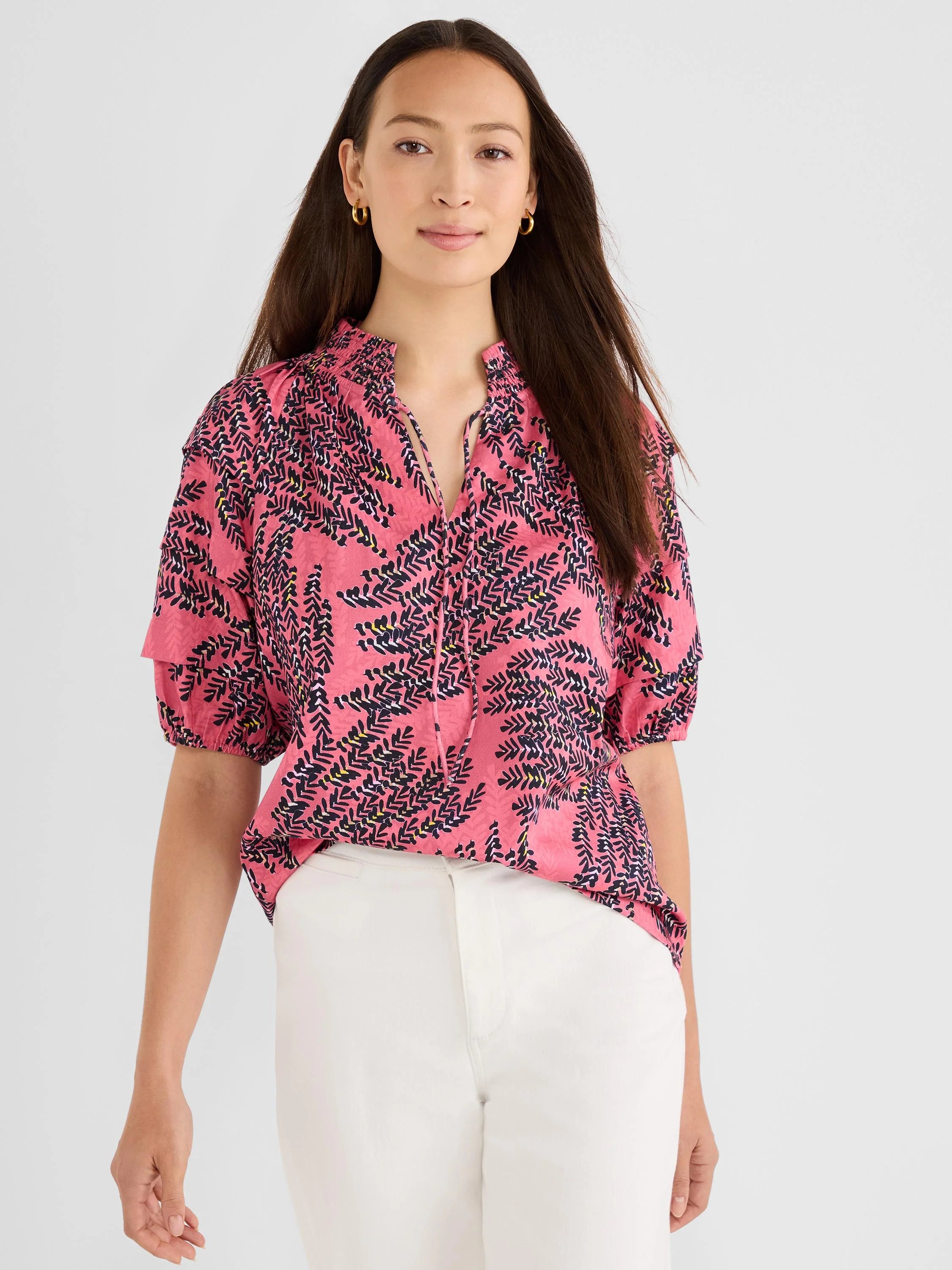 Blush Of Spring Peasant Top