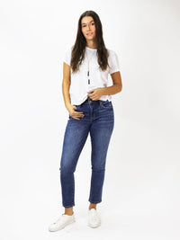 Blaire High Rise Ankle Slim Straight Jeans 28"