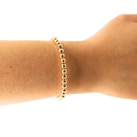 5mm Gold Beaded Bracelet
