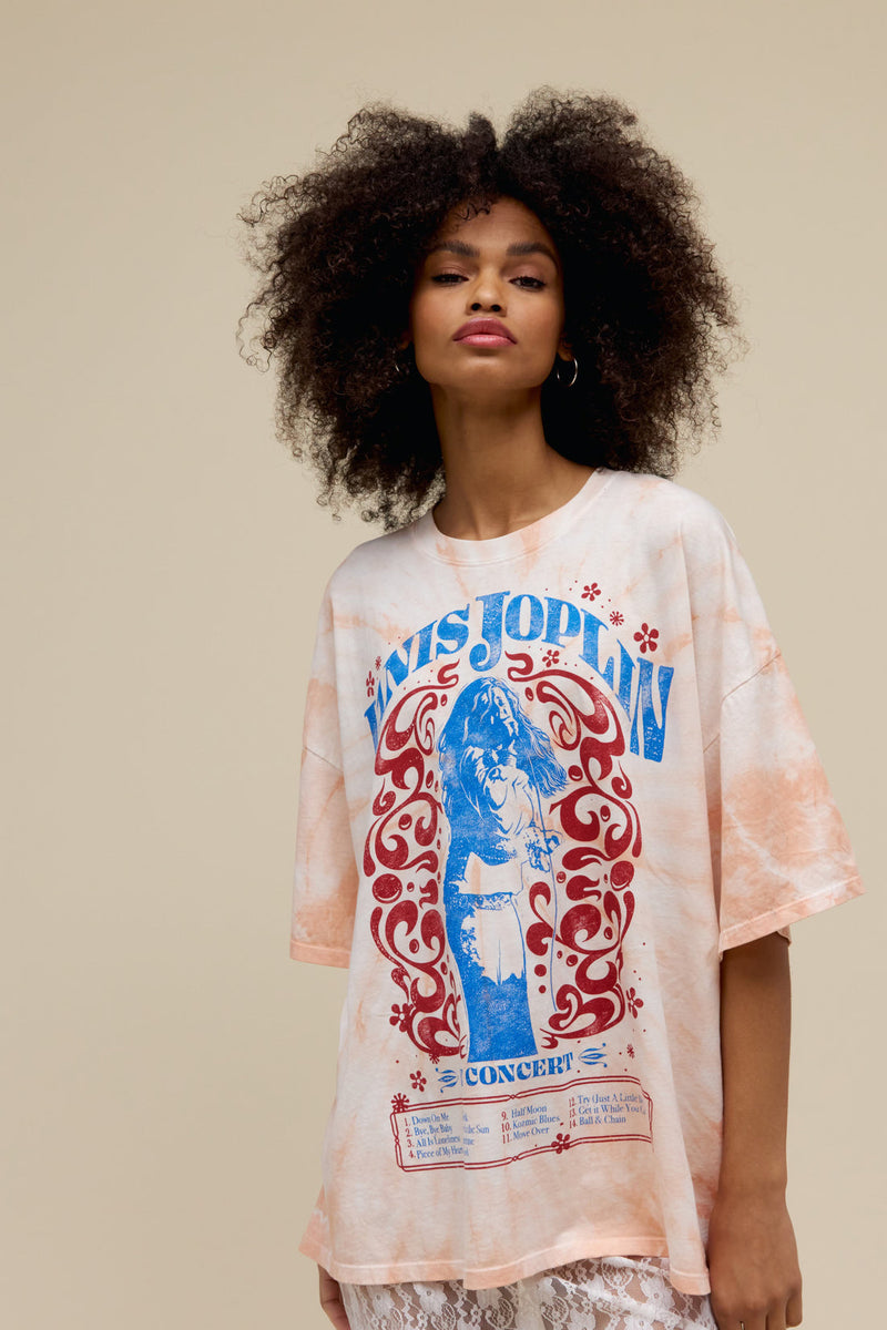 Janis Joplin in Concert OS Tee
