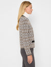 Grid Mix Sweater Cardigan