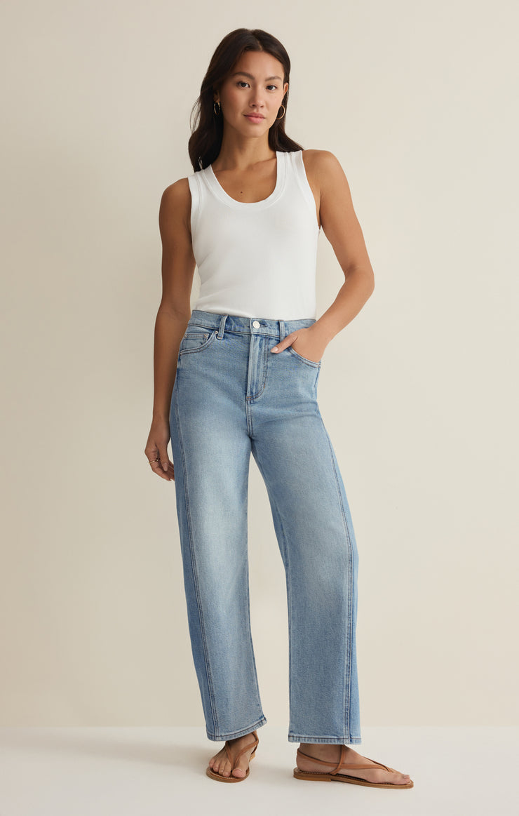 Luna Stretch Denim Crop Pant