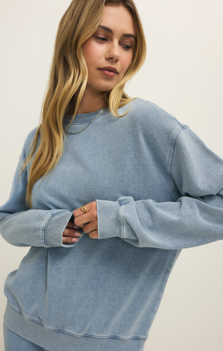 Boyfriend Denim Sweatshirt