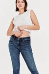 Blaire High Rise Ankle Slim Straight Jeans 28"
