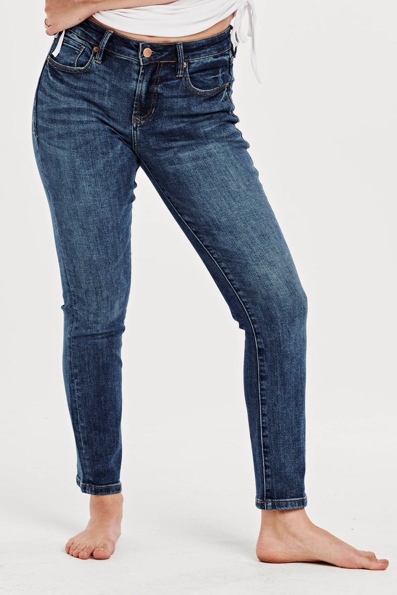 Blaire High Rise Ankle Slim Straight Jeans 28"