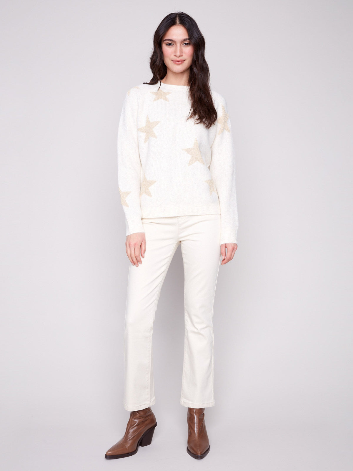 Star Jacquard Lurex Sweater