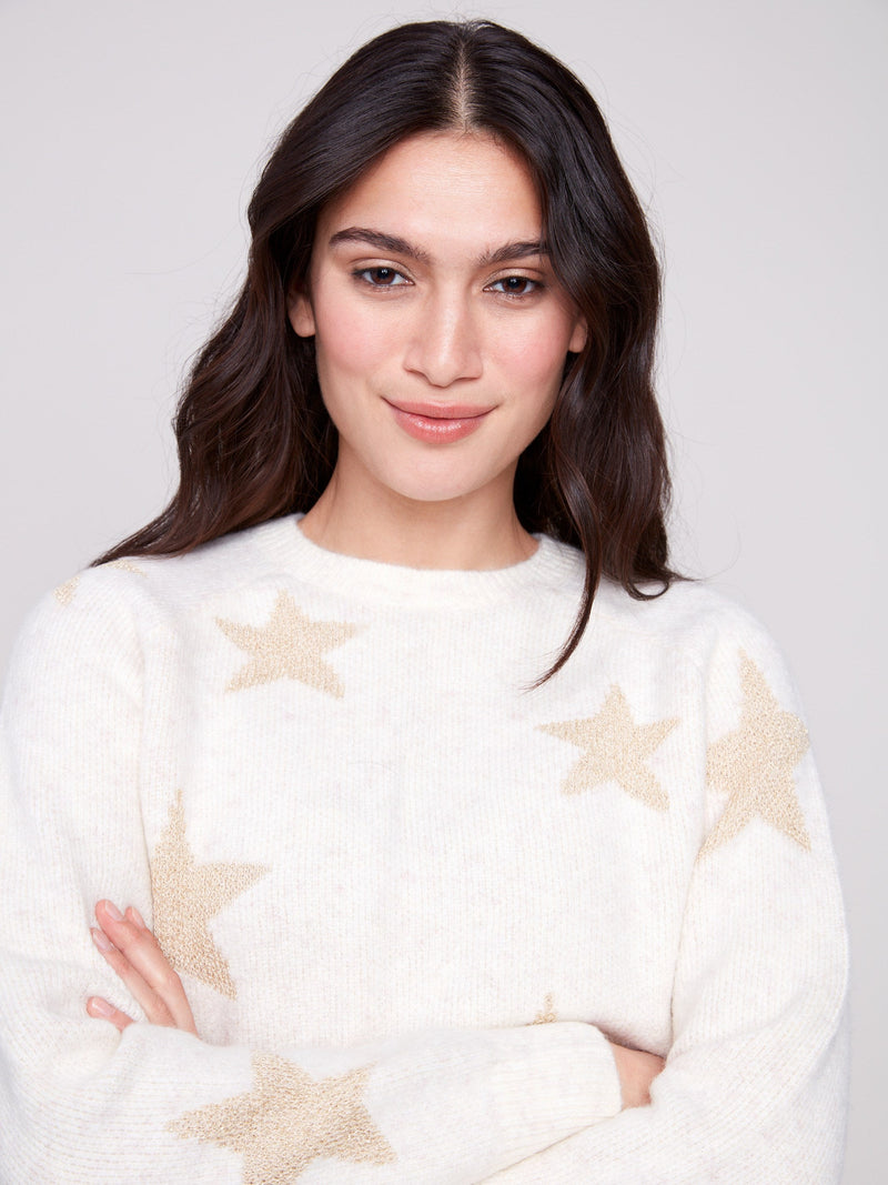 Star Jacquard Lurex Sweater
