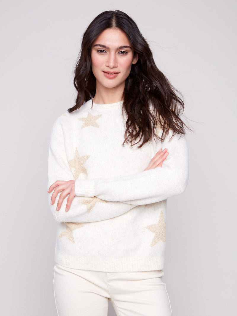 Star Jacquard Lurex Sweater