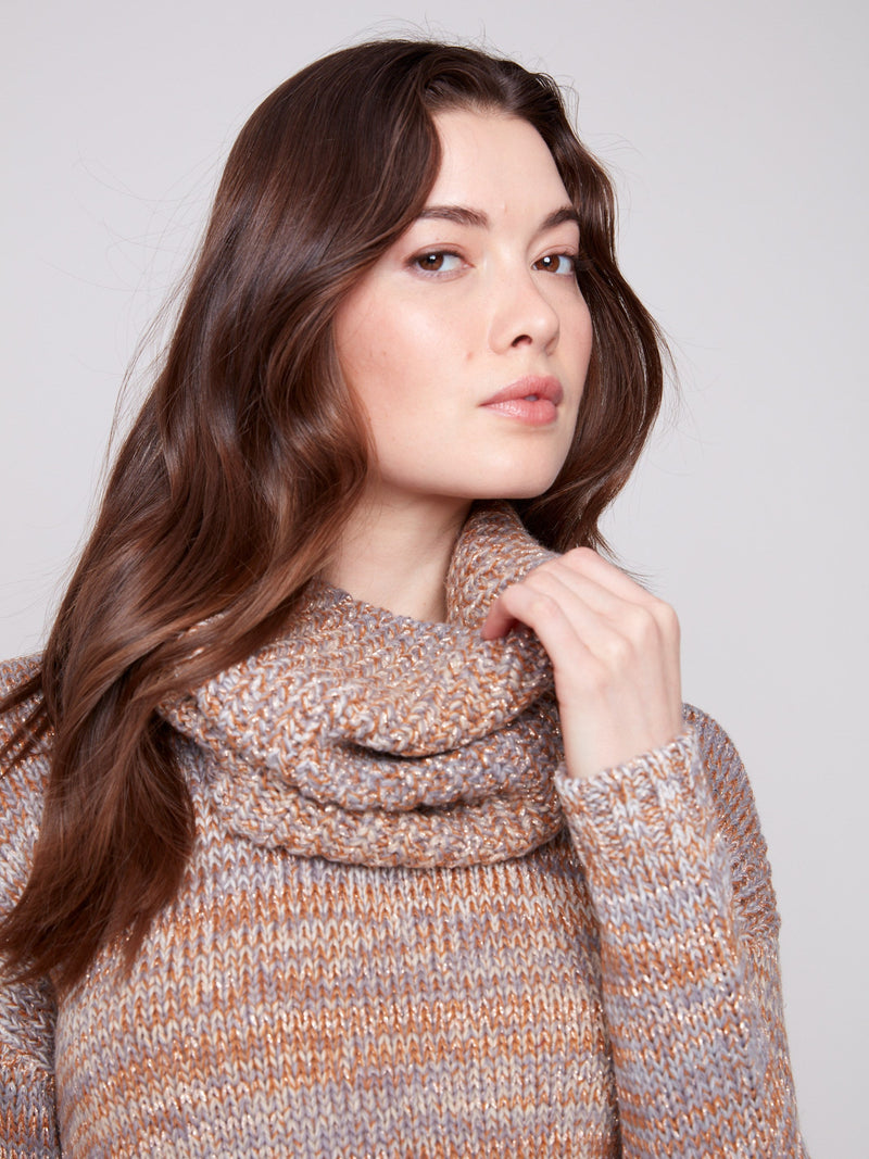 Sweater with Removable Scarf