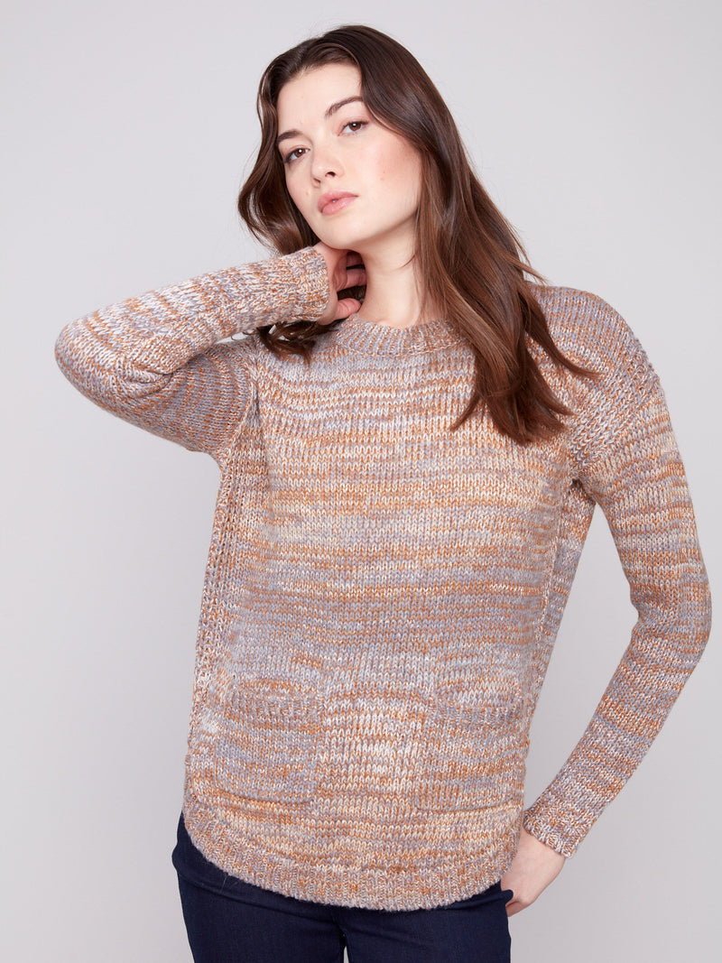 Sweater with Removable Scarf