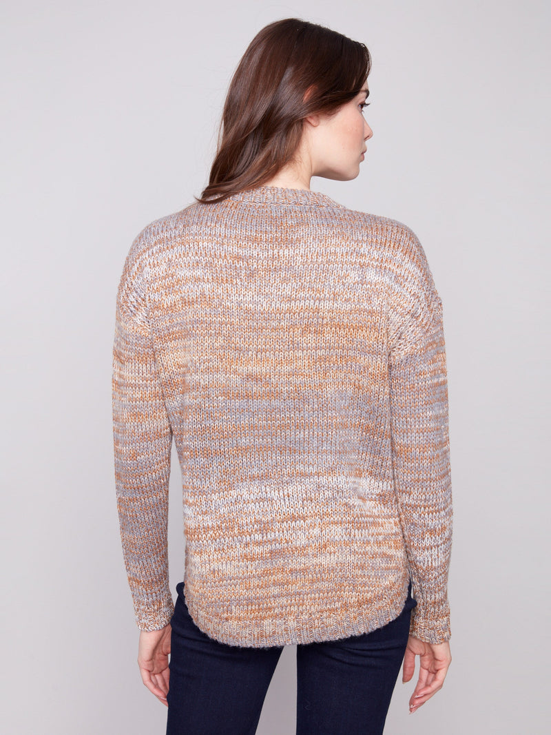 Sweater with Removable Scarf