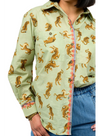 Tiger Embroidered Camp Shirt