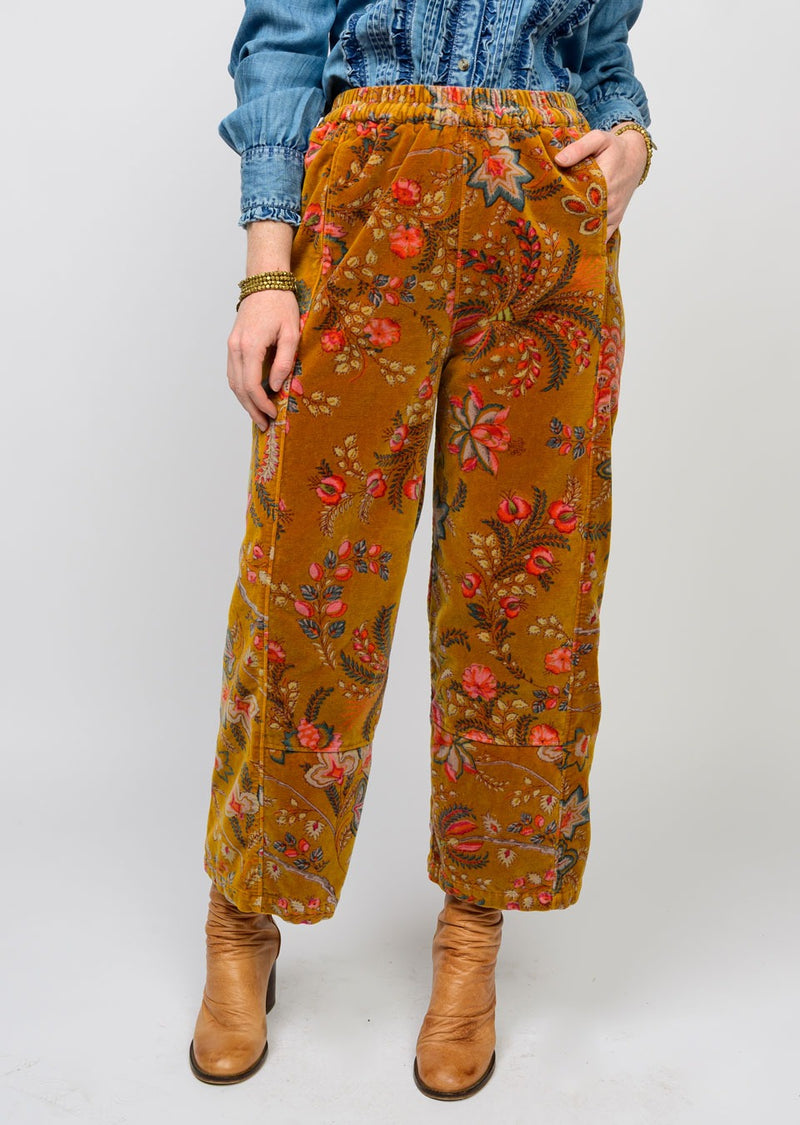 Velveteen Pull On Barrel Pants