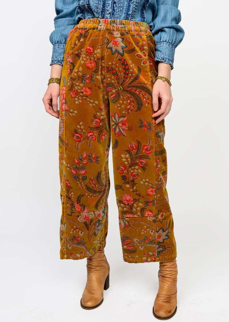 Velveteen Pull On Barrel Pants