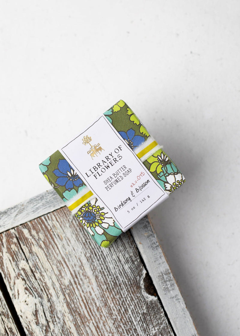 Green & Blue Floral Square Soap