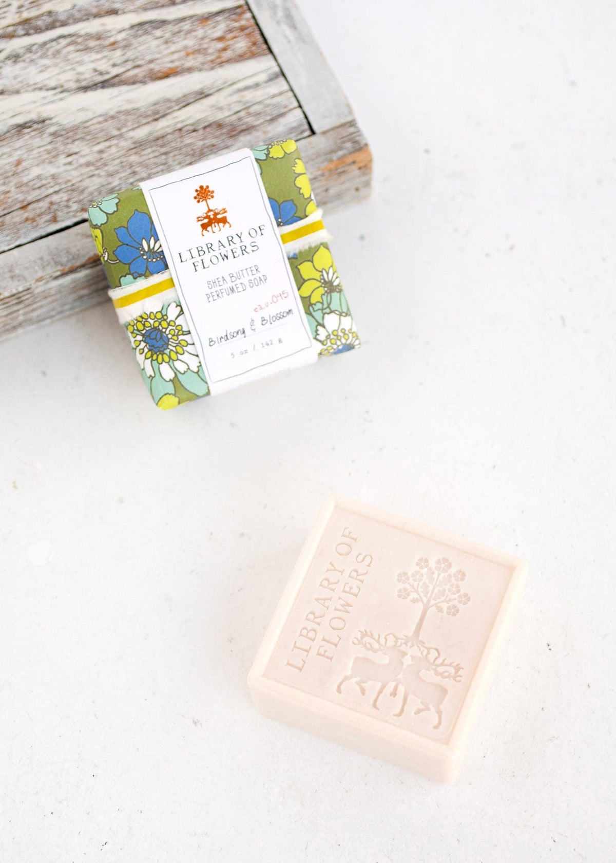 Green & Blue Floral Square Soap