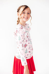 Long Sleeve Ruffle Tee