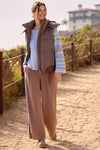 Quilted Puffer Vest With Removable Hood